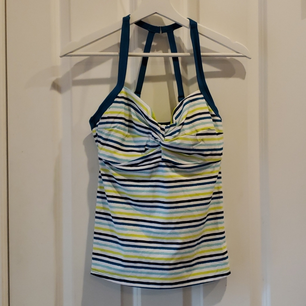TITLE NINE Stripe Pele Tankini Swim Top 34DD NEW - Picture 5 of 11